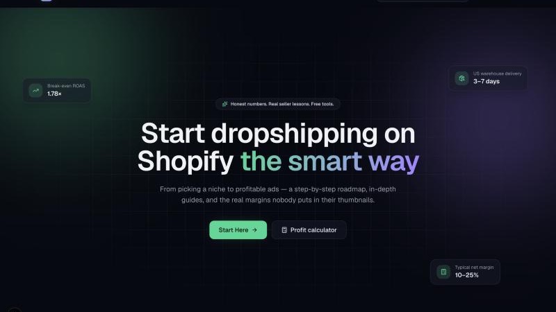 צילום מסך של DropshipAcademy